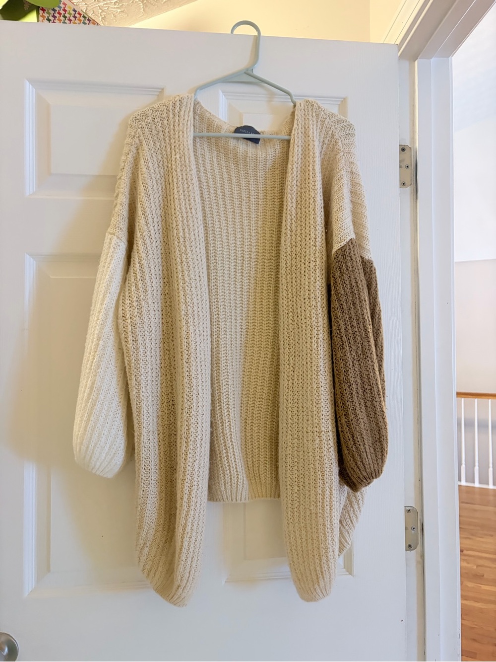Oversized cream cardigan
